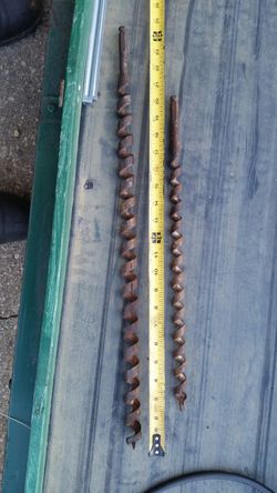 15/16 and 11/16 long wood drill bits sharp