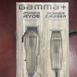 Gamma+ Power Cruiser Corded Trimmer

(HCGPTCTS) + Power Ryde Corded Clipper

(HCGPCRCS) Combo Set Barber