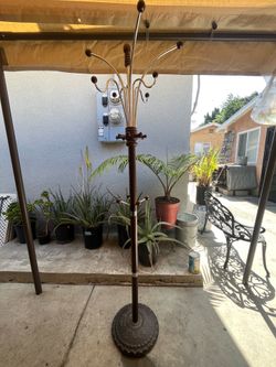 Freestanding Wooden Coat Rack / Hall Tree with Multiple Hooks