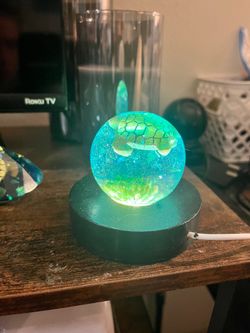Hand made - Night Light- Ocean Under water Resin Sea Turtle-