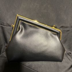 Fendi Quality Black Leather Purse With Belt 