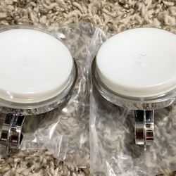 Suction Cup Wall Hooks 2-Pack Removable Heavy Duty, Chrome for Bathroom & Kitchen