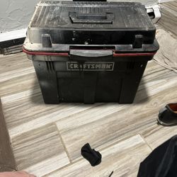 Large Vintage Craftsman Portable Toolbox Carryall Sit Stand Tote