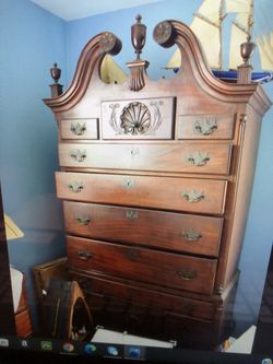 1800’s New England Bonnet Top highboy
