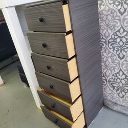 New Tall Grey 6 Drawer Dresser 