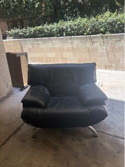 Leather loveseat