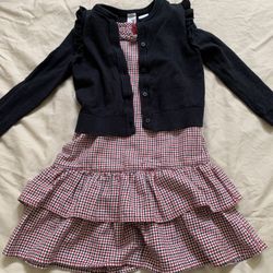 Gymboree Holiday dress & Black sweater size 6/6X. 