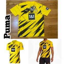 Puma BVB BORUSSIA DORTMUND HOME SHIRT REPLICA SHORT SLEEVE Men’s Sz L New! 