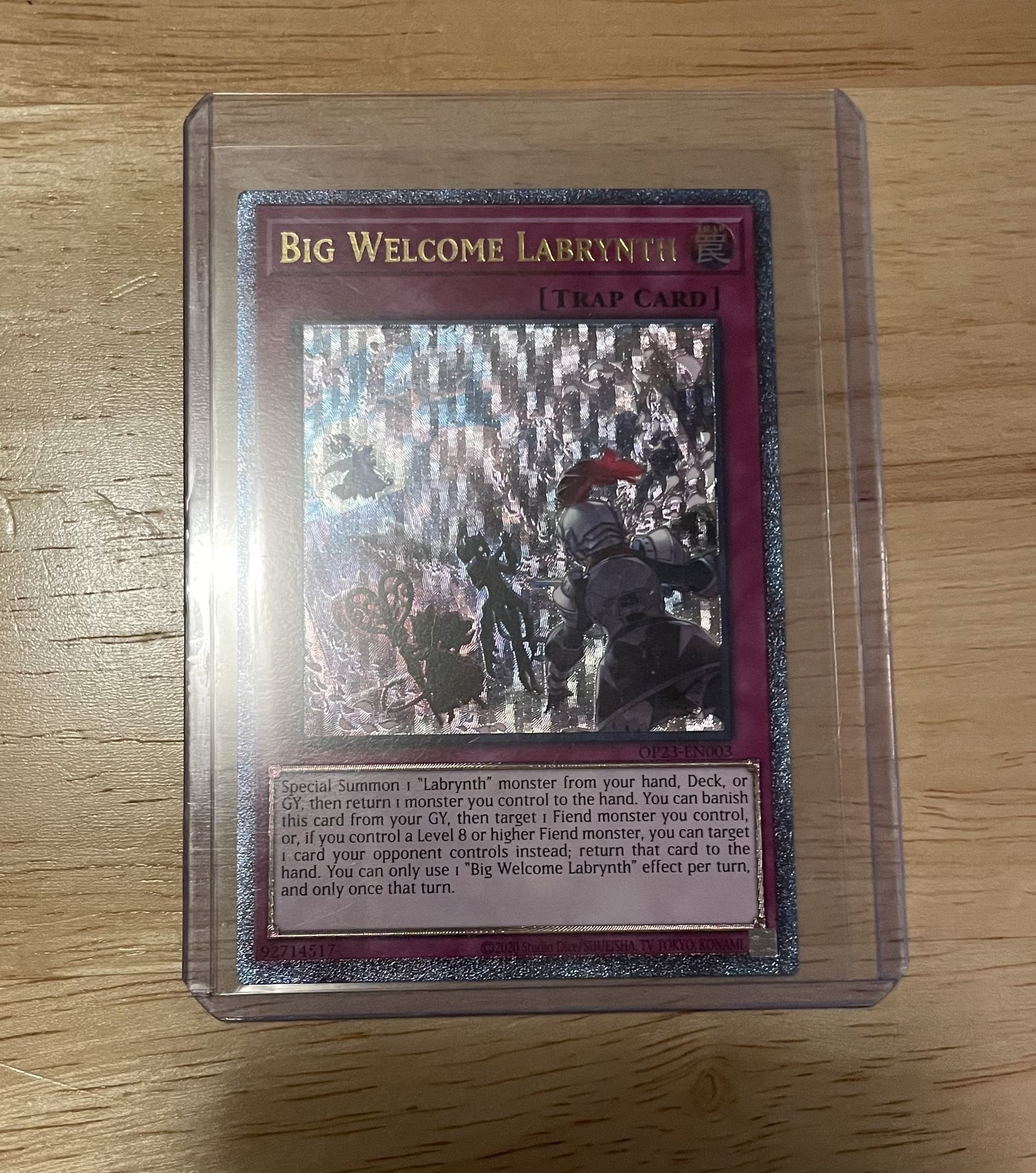 YUGIOH: BIG WELCOME LABRYNTH - MINT! ULTIMATE RARE! (OP23-EN003)