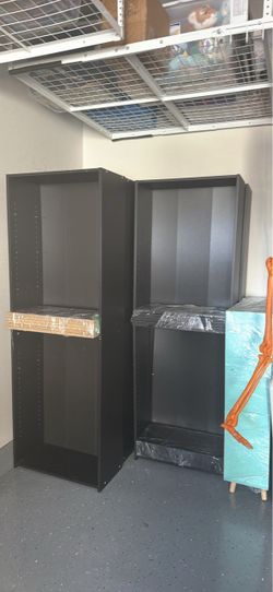 (5) Room Essentials 5-Shelf Dorm Bookcase Black