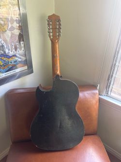 Vintage 12-String Acoustic Guitar Project / Folk Art Decor Piece