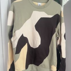Zara Abstract Camo Crewneck