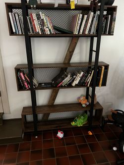 Industrial Style Bookshelf— tribesigns