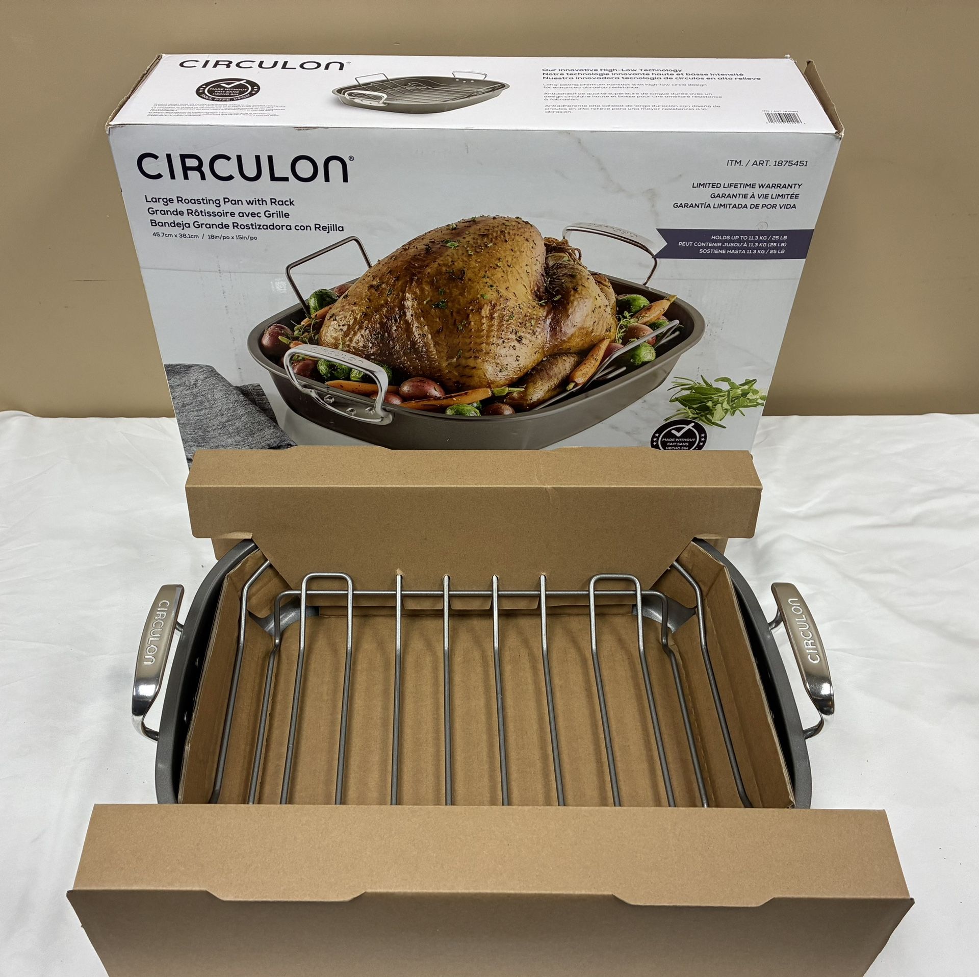 Circulon Large Roasting Pan With Rack 18 Inch X15 Inch