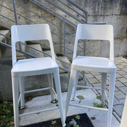 Anthropology White Bar Stools / Chairs