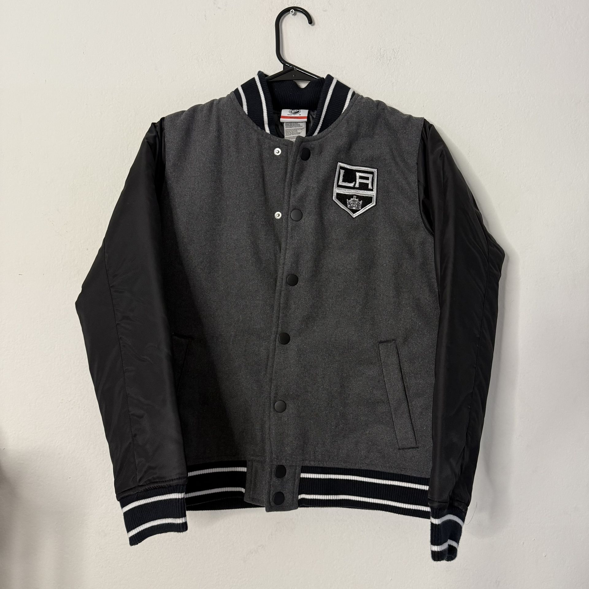 LA KINGS Youth Letterman Varsity Jacket by Outerstuff - NHL Licensed
