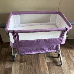 Purple, baby girl bassinet