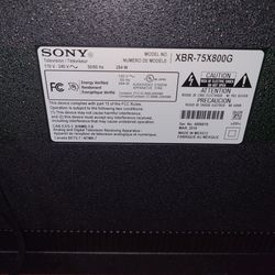 75-inch SONY BRAVIA. NO PICTURE only SOUND. For  REPAIR or PARTS. XBR-75X850E