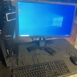 Complete Computer Set. 22 Inch Monitor, DEll Optiplex 7040, Windows 10, 500 Gig Drive, 8  Gig RAM  