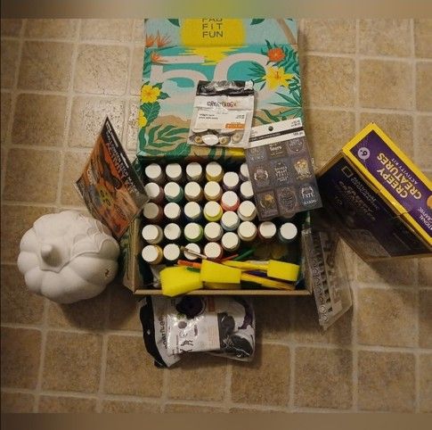 Like New Halloween Craft Supplies Bundle w/ Paints & Brushes