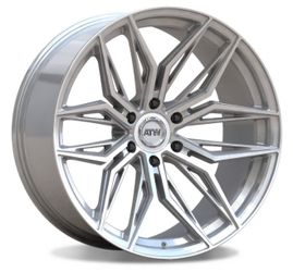 ATW Sahara 22x10 Brushed Silver Wheels 6x139.7  Offset -18  Toyota Tacoma 4Runner Tundra Nissan Frontier Chevy Colorado  GMC Canyon