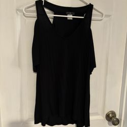 Black Cold Shoulder Top