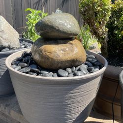 27” Custom Natural Rock Cairn Water Fountain ⛲️