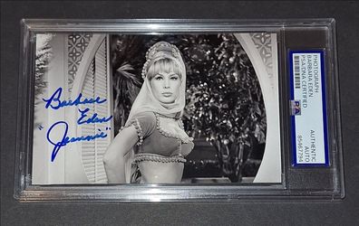 🔥Barbara Eden Signed Autographed Photo 3.5x5.5 I Dream Of Jeannie PSA COA🔥