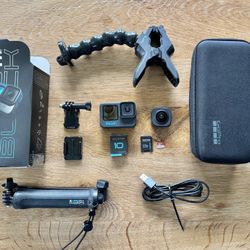 GoPro Hero 11 Black w/Max Lens MOD, 3Way Stick, Flex Clamp And More