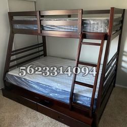 New Twin/Full Bunkbeds W/Both New MTRS 