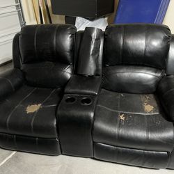 FREE used recliner leather couch