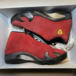 Size 10 Jordan 14 Ferrari Red 2025