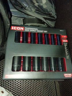 ICON 13-Piece 1/2" Drive SAE Deep Impact Socket Set