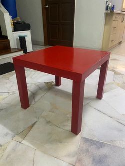 Ikea Lack Side Table Red