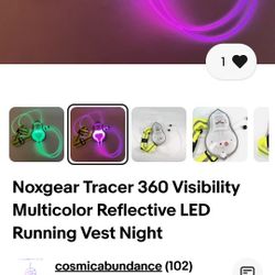 Noxgear Tracer 360 Visibility Multicolor Reflective LED Running Vest Night