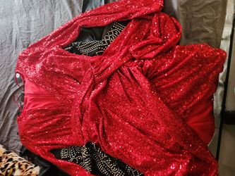Fashionable Red Dress New Medium Large