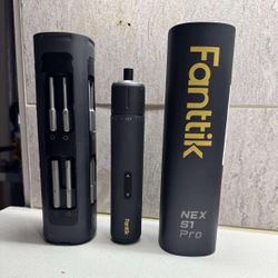 S1 Pro 3.7V Electric cordless Screwdriver, Power 14 S2 Steel Bits, 3 Torque Settings, Max 6 N.m, 2000mAh Battery, LED Light, 1/4''Hex