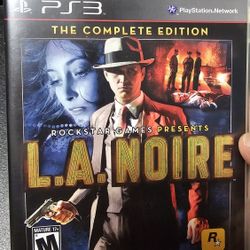 PS3 LA Noire The Complete Edition Video Game Playstation Retro Kids Room Man Cave Rockstar Games