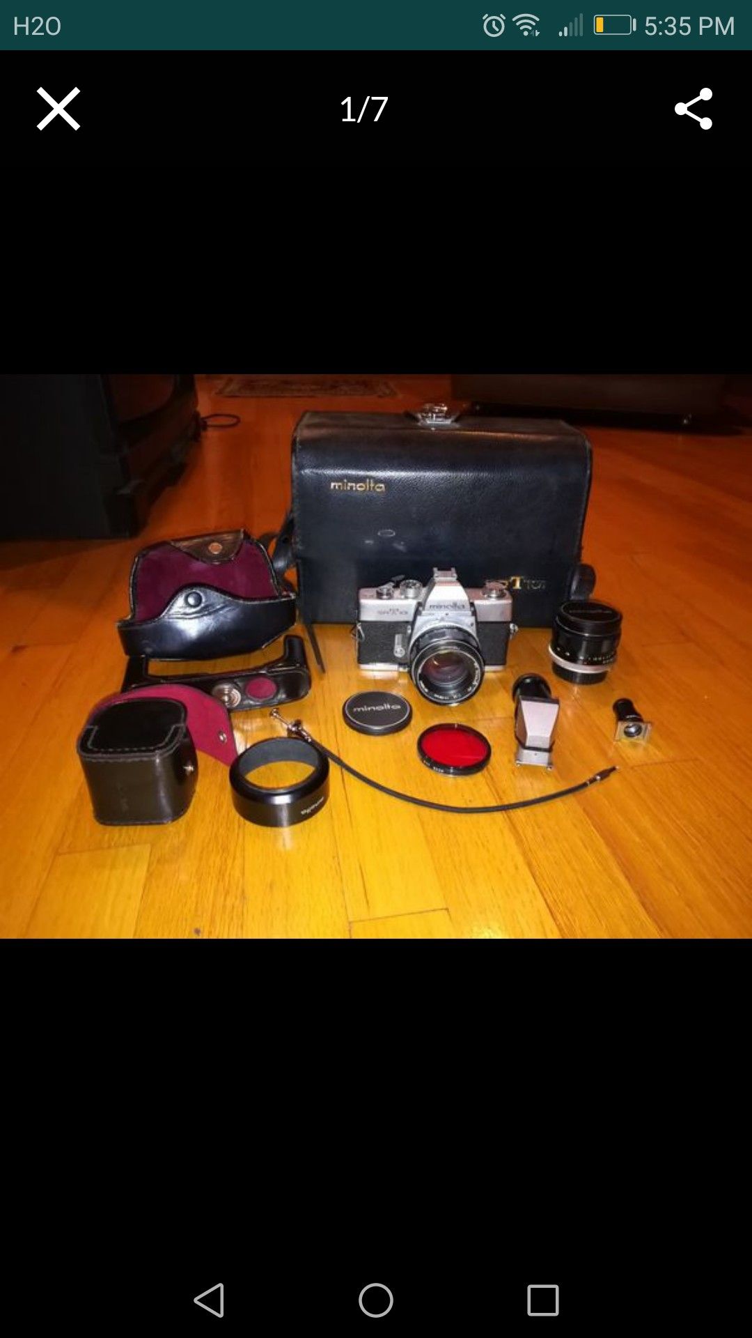 Vintage lot of Minolta camera and accessories