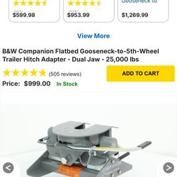 B&W Companion 5th Wheel 