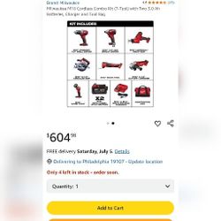 Milwaukee 7-Tool Combo Kit "2695-27sh"