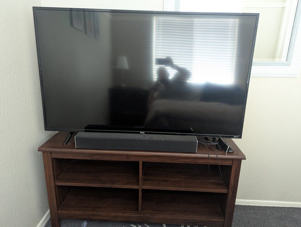 55" TV + Soundbar + Media Console