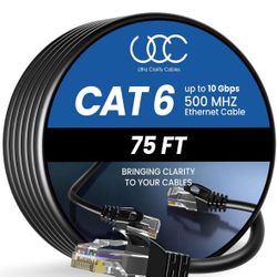 Cable Ethernet Cat 6 de 75 pies para Internet cable de conexión de red RJ45 Cat.