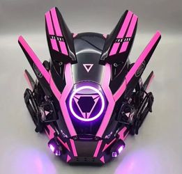 Cyberpunk LED Light-Up Cosplay Helmet Mask
