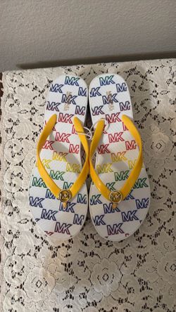Michael Kors Flip Flops Platform Wedge Sandals Size 10