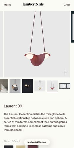 Lambert & Fills burgundy ceiling pendant