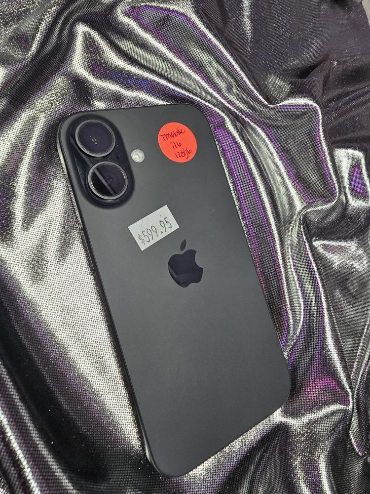 Black Iphone 16, 128GB-T-Mobile 