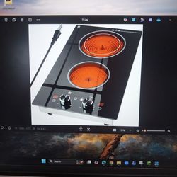 2 Burner Electric Cook Stove Top 120v 1800w
