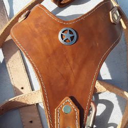 Lv Leather Harness , Leash and Collar For a Bull Dog for Sale in Cypress,  TX - OfferUp