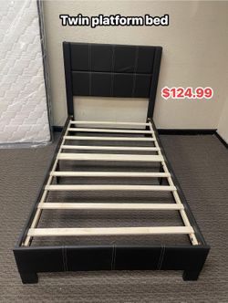 Twin platform bed